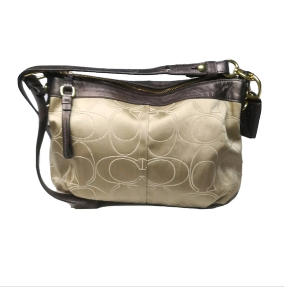 Coach Mia Signature C Convertible Shoulder Bag #15760 Brown Handbag - Picture 1 of 6